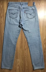 Levi's 501 Men Size 34 Light Blue Denim Jeans Vintage 90s Red Tab Made in Mexico - Picture 1 of 15