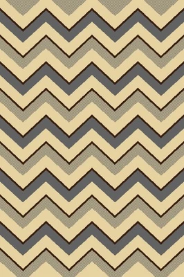 Modern Gray Ivory Area Rug 2x4 Oval Striped Multi Carpet - Actual Size 2'7"x4'2" - Image 1 of 4