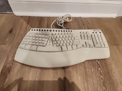 Vintage Microsoft Natural Keyboard Pro PS/2 Ergonomic Wired Retro - Image 1 of 4