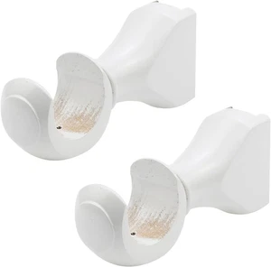 2 Pack Wooden Curtain Rod Brackets 35Mm/1.37In Diameter Window Curtain Rod Suppo - Picture 1 of 12