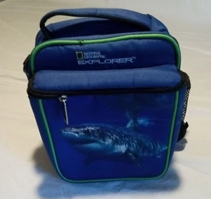 National Geographic Blue Shark Lunch Box Polyester Blend - Picture 1 of 7