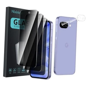 3 Pack Privacy Screen Protector for Google Pixel 9a With 3 Pack Camera Lens - Picture 1 of 8