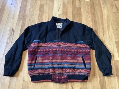 VTG Pioneer Wear Southwestern Aztec Bomber Jacket Suede Multi-Color - med - lg - Image 1 of 4