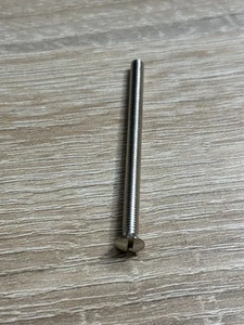 23x Linsensenkkopfschraube mit Schlitz, Messing vernickelt, M4 x 60, DIN 964 - Bild 1 von 1