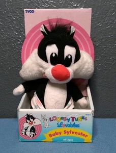 NOS 1995 TYCO Looney Tunes Lovables Baby Sylvester the cat Plush in Box - Picture 1 of 10