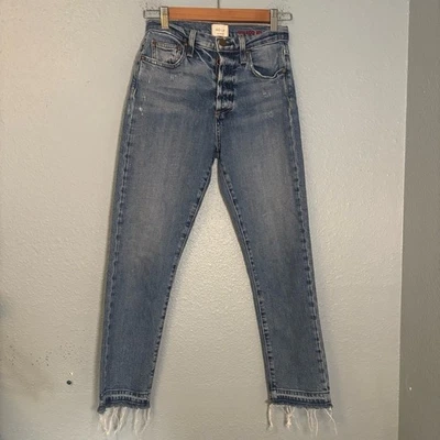 Alice + Olivia Amazing High Rise Girlfriend Slim Jean Best Intentions Size 24 - Image 1 of 4