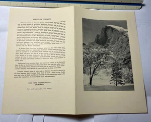 YOSEMITE AHWAHNEE MENÜ März 22 47 5,5x8,5" Half Dome Yosemite Valley - Bild 1 von 2