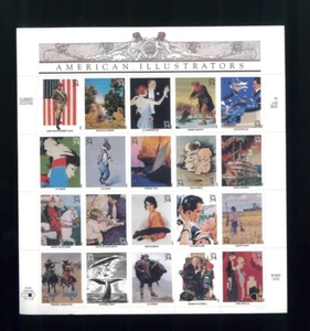 United States 34¢ American Illustrators Postage Stamp #3502 MNH Full Sheet - Picture 1 of 1