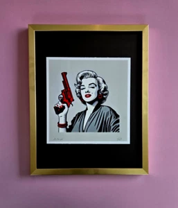 đŸ”¥AIDAN FLUX | Hand Signed Original Print Framed Ltd. Ed. COA " REAL MARILYN" - Picture 1 of 4