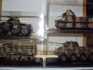 4 x LARGE ARMY MILITARY VEHICLES WWII INC SOMUA S-35 TANK PUMA FORD M8 ARMOURED - Picture 1 of 5