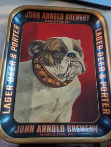 Rare John Arnold Brewery Hazleton English Bulldog Beer Tray