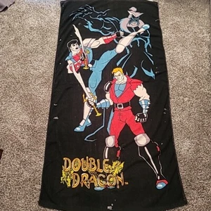 VTG Double Dragon Beach Towel 90s Collectible Promo Video Game Rare See Pics - Picture 1 of 10
