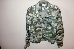 Gap Kids Zip-Up Camouflage Jacket Size XXL (14-16) Silver Stars***New w/ Tags*** - Picture 1 of 2