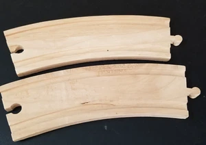 Holzeisenbahn Schienenstücke gebogen 2,75" breit größere breitere Zugsets Menge 2 - Bild 1 von 3