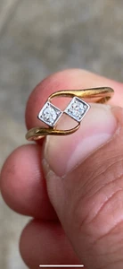 Ring 18 kt Gold natürlicher Diamant - Bild 1 von 5