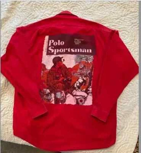 Polo Ralph Lauren Sportsman Red Flannel Western Fishing Hunting Aztec Shirt LG - Picture 1 of 18