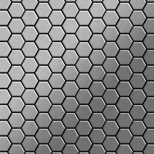 Azulejo de mosaico metal macizo acero inoxidable cepillado gris 1,6 mm de grosor Honey-S-B - Imagen 1 de 6