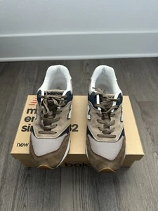VNDS Size 10 MEN New Balance 577 Made in England Sand Navy - Picture 1 of 7