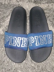 Vs pink single strap Ombre Shine Logo slides new size Large 9/10 Blue/purple - Picture 1 of 3
