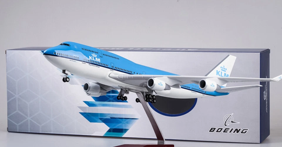1/157 Avión Boeing B747 KLM Royal Dutch Airlines Modelo Avión Juguete con Modelo LED Foto 1 de 4
