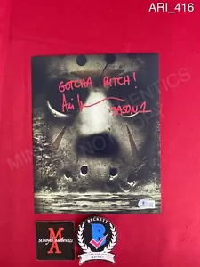 Ari Lehman primera foto firmada por Jason Voorhees 8x10 Friday the 13th Beckett certificado de autenticidad - Imagen 1 de 4