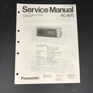 PANASONIC RC-6810 SERVICE MANUAL - Picture 1 of 4