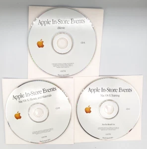 2001 Apple Computer In-Store Events 3 CD Demo Set iTunes iMovie OS X - Afbeelding 1 van 10
