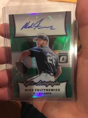 Panini Optic Mike Foltynewicz RC 2017 automático verde Prizm 5/5 raro SP Foto 1 de 2