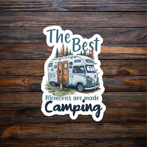Camping sticker vinyl decal the best memories are made camping camper nature - Picture 1 of 3