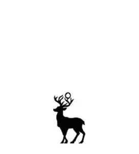 Kaheku Hänger ELVOR Hirsch gerade Schwarz, 10 cm hoch, Weihnachtsbaumschmuck - Bild 1 von 1