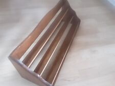 Vintage 3 Tier Natural Wood Wooden SPICE RACK 22" X 8" X 7" Wall Hanging Retro