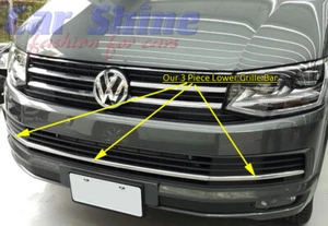 VW T6 Transporter Multivan Caravelle CHROME LOWER GRILLE BARS 15on - 3pce - Picture 1 of 1