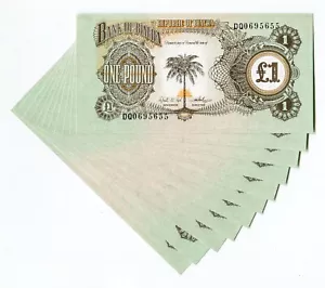10 CONSECUTIVE + 1 1969 Republic of Biafra 1 Pound Note UNC WC200 - Picture 1 of 3