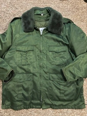 VTG Tufnyl Blauer Coat  And Liner 46R Green USA Military Jacket Security Winter - Image 1 of 4