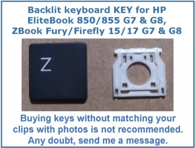 BACKLIT Keyboard KEY for HP EliteBook 850 855 ZBook Fury Firefly 15 17 G7 G8 ser - Image 1 of 4