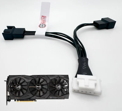 ASUS STRIX RTX 2060 2070 7-Pin PWM Adapter Deshroud Cable 7-Pin to 4-Pin - Image 1 of 4