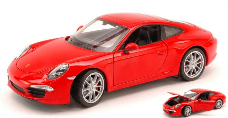 MODELLINO AUTO STATICO WELLY PORSCHE 911 CARRERA S 991 2012 ROSSO SCALA 1:24 - Immagine 1 di 1
