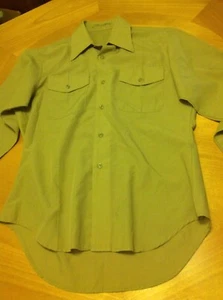 Vintage Naval Button Down Uniform Shirt Military Long sleeve Safari USA Army #3 - Picture 1 of 12