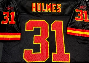 Camiseta de fútbol americano NFL Kansas City Chief #31 Priest Holmes para hombre talla: M negra - usada - Imagen 1 de 13