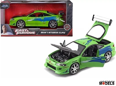 Fast & Furious BRIAN'S MITSUBISHI ECLIPSE Die Cast 1/24 Jada Toys New - Immagine 1 di 4