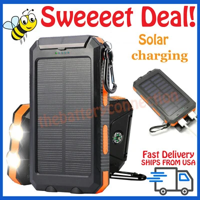 Lot of 20 Large Capacity USB Portable Charger Solar Power Bank for Cell Phone - Image 1 of 4