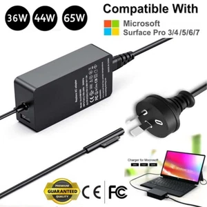 For Microsoft Surface Pro 7 3 4 5 6 AC Power Adapter 65W/44W/36W Laptop Charger - Picture 1 of 20