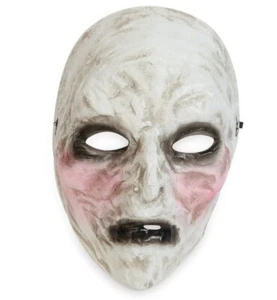 Halbmaske Horror weiß mit Gummiband Halloween Karneval Fasching Party - Bild 1 von 3