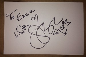 FAYE TOZER SIGNED 6X4 WHITE CARD MUSIC AUTOGRAPH POP ROCK STEPS TO EMMA