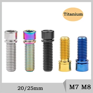 Titanium Hex Allen Bolts With Washers Colorful Cap Head Screw M7/M8x20/25mm - Picture 1 of 9