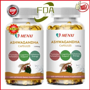 Bio Ashwagandha Kapseln Nahrungsergänzung Withania Somnifera schwarzer Pfeffer 240 Stück - Bild 1 von 17