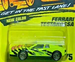 Matchbox Superfast Ferrari Testarossa, Yellow, #75, 1/64, "Get In The Fast Lane" - Picture 1 of 3