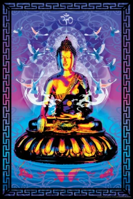 Buddha Fractal Cool Wall Decor Art Print Poster 12x18 - Image 1 of 3