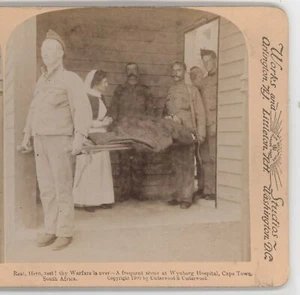 Rest Hero Warfare is over Wynberg Hospital Cape Town Burenkrieg Stereoview 1900 - Bild 1 von 4