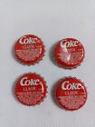 Coca Cola Bottle Caps (4) - Classic Coke Red Rim